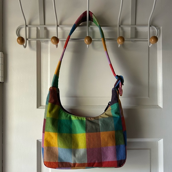 NWT BAGGU Mini Shoulder Madras Bag - Picture 4 of 10